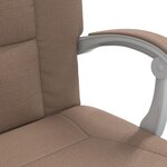 vidaXL Fauteuil inclinable de bureau Marron Tissu