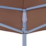 vidaXL Toit de tente de réception 3x3 m Marron 270 g/m²