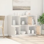 vidaXL Buffet Blanc 110 5x35x80 cm Bois massif de pin