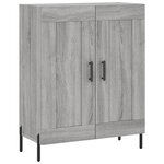 vidaXL Buffet haut Sonoma gris 69 5x34x180 cm Bois d'ingénierie