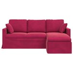 vidaXL Canapé Bordeaux 198 x 134 x 80 cm Velours