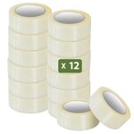 Pack and Move - Lot 12 Rouleaux Ruban Adhésif Transparent Pour Emballage Et Déménagement - 100 M - Qualité Premium