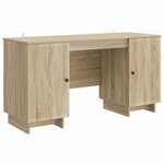 vidaXL Bureau Chêne Sonoma Bois d'ingénierie 142 5 x 50 x 75 cm