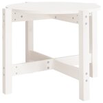 vidaXL Table basse Blanc Ø 62 5x45 cm Bois massif de pin