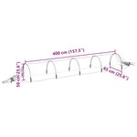 vidaXL Tunnel en filet 1 5x5 m fibre de verre et PP