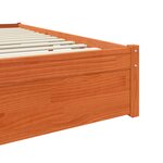 vidaXL Cadre de lit Cire marron 160 x 200 cm Bois de Pin Massif