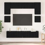 vidaXL Ensemble meuble TV 8 Pièces Chêne noir 80 x 30 x 30 cm