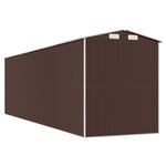 vidaXL Abri de jardin Marron foncé 192x689x223 cm Acier galvanisé