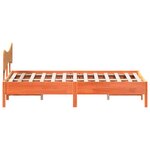 vidaXL Cadre de lit sans matelas cire marron 150x200cm bois pin massif