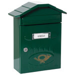 Boîte aux Lettres en Acier Villa E5003 Anti-pluie Facile à Installer Vert