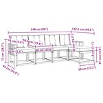 vidaXL Ensemble de canapés d'extérieur 5 Pièces Blanc et Beige