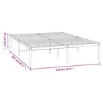 vidaXL Cadre de lit métal sans matelas blanc 150x200 cm