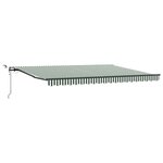 vidaXL Auvent Rétractable with Vert et blanc 450 × 300 cm tissu