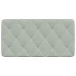 vidaXL Coussin de tête de lit gris clair 100 cm velours
