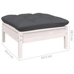 vidaXL Salon de jardin 3 Pièces avec coussins Bois de pin massif