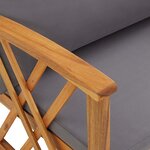 vidaXL Salon de jardin 4 Pièces avec coussins Bois d'acacia solide