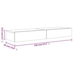 vidaXL Meubles TV avec lumières LED 2 Pièces chêne fumé 60x35x15 5 cm