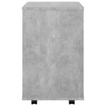 vidaXL Armoire à roulettes Gris béton 46x36x59 cm Bois d’ingénierie