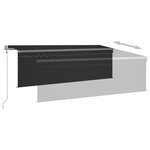 vidaXL Auvent automatique rétractable avec store 4 5x3 m Anthracite