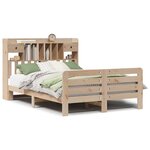 vidaXL Lit bibliothèque sans matelas 150x200 cm bois massif de pin