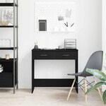vidaXL Bureau Chêne noir 80 x 40 x 75 cm Bois d'ingénierie