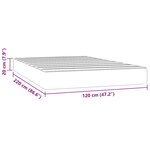 vidaXL Matelas de lit à ressorts ensachés noir 120x220x20 cm velours