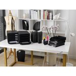 Corbeille-à-papier Ecobin Ecoblack 15L - Noir x 8 EXACOMPTA