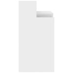 vidaXL Bureau lumières LED Blanc brillant 97x45x90cm Bois d'ingénierie