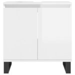 vidaXL Armoire de bain blanc brillant 58x33x60 cm bois d'ingénierie