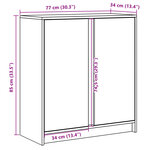 vidaXL Buffet avec LED chêne sonoma 77x34x85 cm bois d'ingénierie