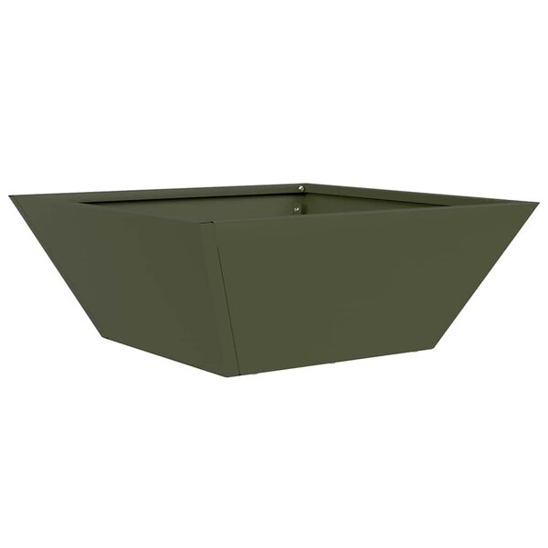 vidaXL Jardinière en Bol pour le Jardin Olive 40x40x15 cm - Acier