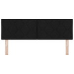 vidaXL Tête de lit avec des lumières à LED Réglable Noir 160 cm tissu