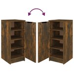 vidaXL Armoire à chaussures Chêne fumé 30x35x70 cm Bois d'ingénierie