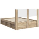vidaXL Cadre de lit avec rangement et tête de lit Chêne Sonoma