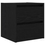 vidaXL Tables de chevet murales 2 Pièces chêne noir 38x34x40 cm