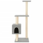 vidaXL Arbre à chat avec griffoirs en sisal Gris clair 104 cm