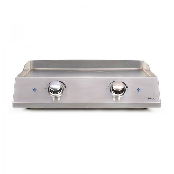 Plancha électrique inox 2 thermostats 2800W - Plaque amovible inox - 2 thermostats ajustables