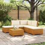 vidaXL Ensemble de canapés d'extérieur avec coussin 6 Pièce Marron