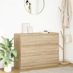 vidaXL Buffet chêne sonoma 100x35x76 cm bois d'ingénierie