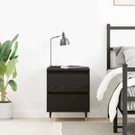 vidaXL Cabinet de chevet Chêne noir 40 x 35 x 50 cm Bois d'ingénierie