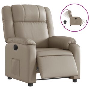 vidaXL Fauteuil inclinable électrique Cappuccino Similicuir