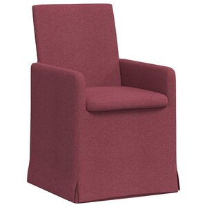 vidaXL Chaises de salle à manger 2 pc Tissu Bordeaux 57 x 68 x 94 cm