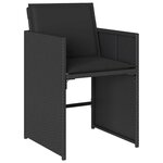 vidaXL Ensemble de salle à manger pour jardin 5 Pièces Noir Poly rotin