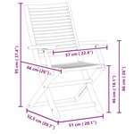 vidaXL Chaises de jardin pliantes lot de 8 57x66x95 cm bois d'acacia