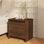 Vidaxl table de chevet chêne marron 45x34x44 5 cm aggloméré