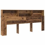 vidaXL Cabinet de Tête de Lit Bois ancien 220 x 19 x 101.5 cm