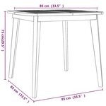 vidaXL Table de jardin 85x85x75 cm Bois d'acacia solide