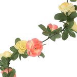 vidaXL Guirlandes de fleurs de Noël 6 Pièces rouge vif 250 cm