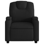 vidaXL Fauteuil inclinable de massage en tissu noir