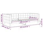 vidaXL Lit de repos sans matelas gris foncé 90x200 cm velours